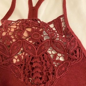 Burgundy tank top
